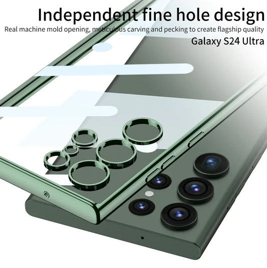 Samsung Galaxy S24 Plus Ultra-Thin Transparent Electroplating TPU Soft Case Cover-Transparent