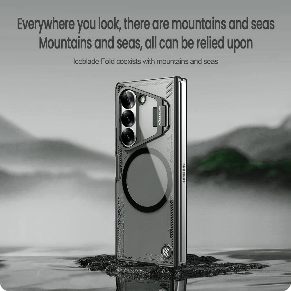 Samsung Galaxy Z Fold6 Nillkin ICE BLADE Series Protective Kickstand Case - Black