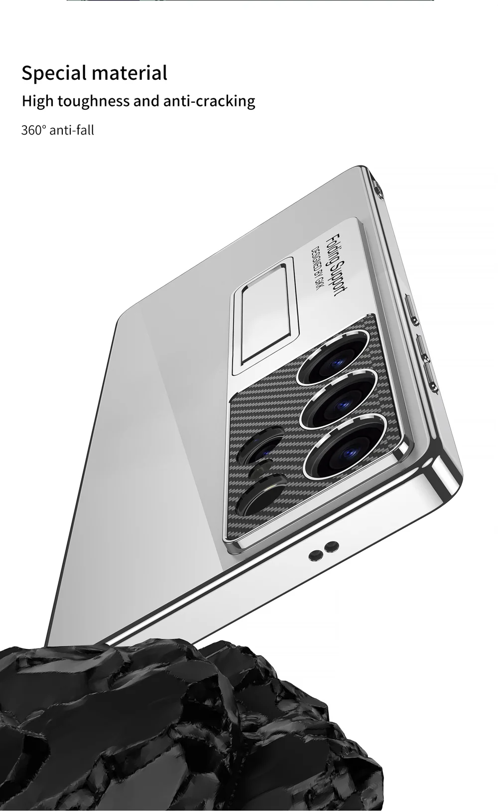Samsung Galaxy S25 Ultra CrystalGuard Kickstand Case