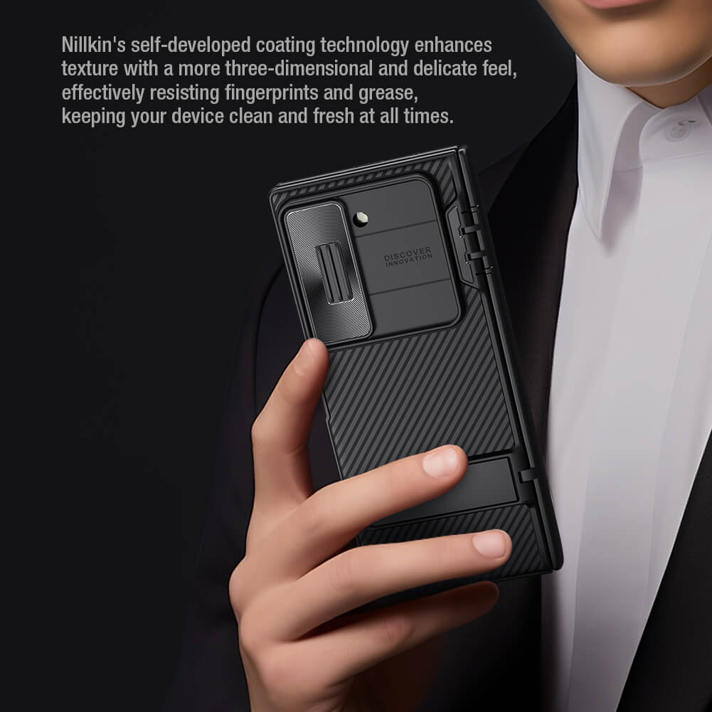 Samsung Galaxy Z Fold6 Nillkin Cam-Shield Pro Case with Kickstand - Black
