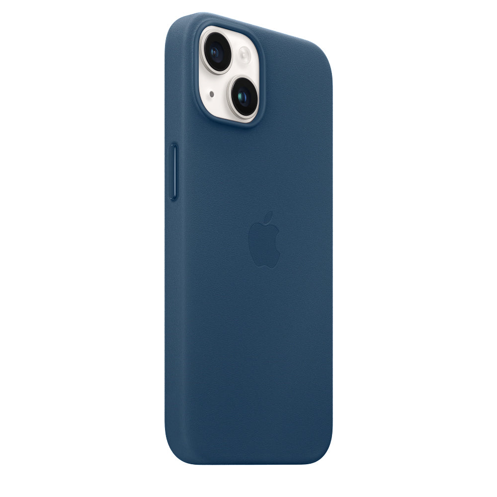 iPhone 14 Plus Leather Case MagSafe Not Supported - Navy blue