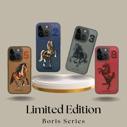 iPhone 16 Pro Santa Barbara Boris Series Polo Leather Case - Black