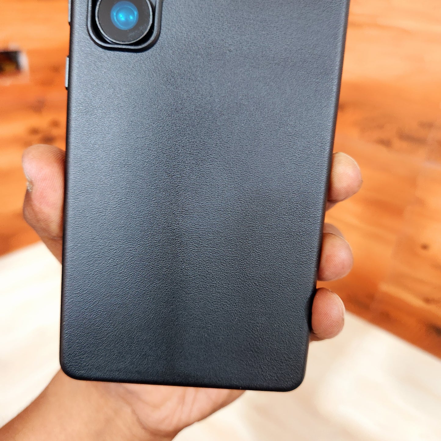 Samsung Galaxy S25 Ultra Plain Leather Back Cover Case - Black