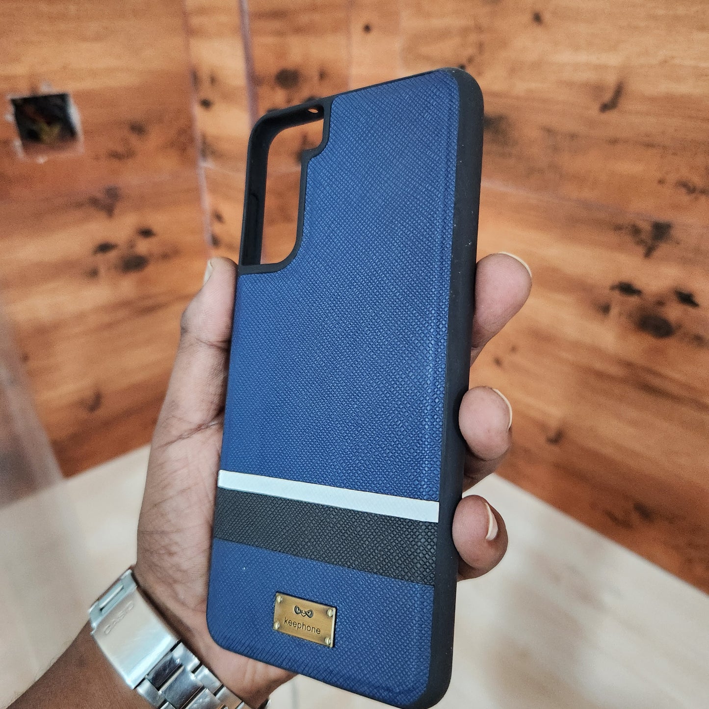 Samsung Galaxy S21 Plus Slim Profile Vegan Leather Case - Blue