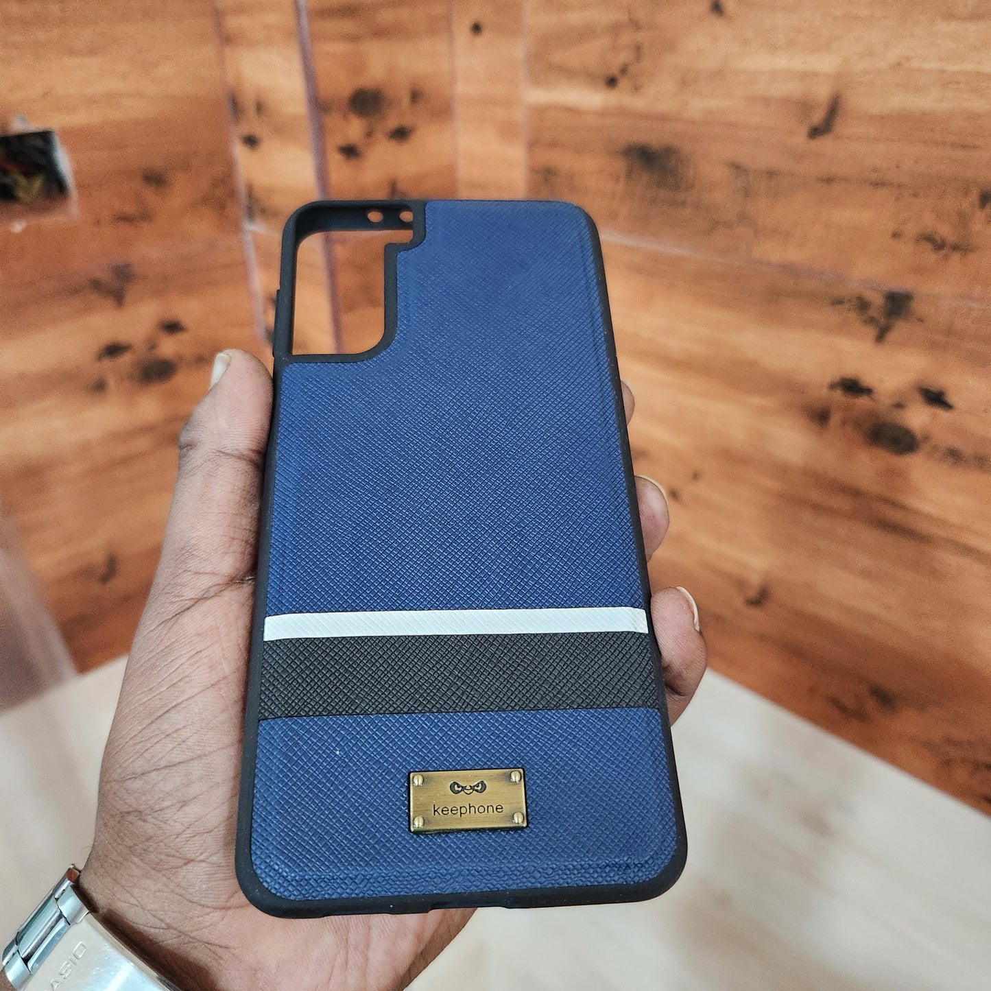 Samsung Galaxy S21 Plus Slim Profile Vegan Leather Case - Blue