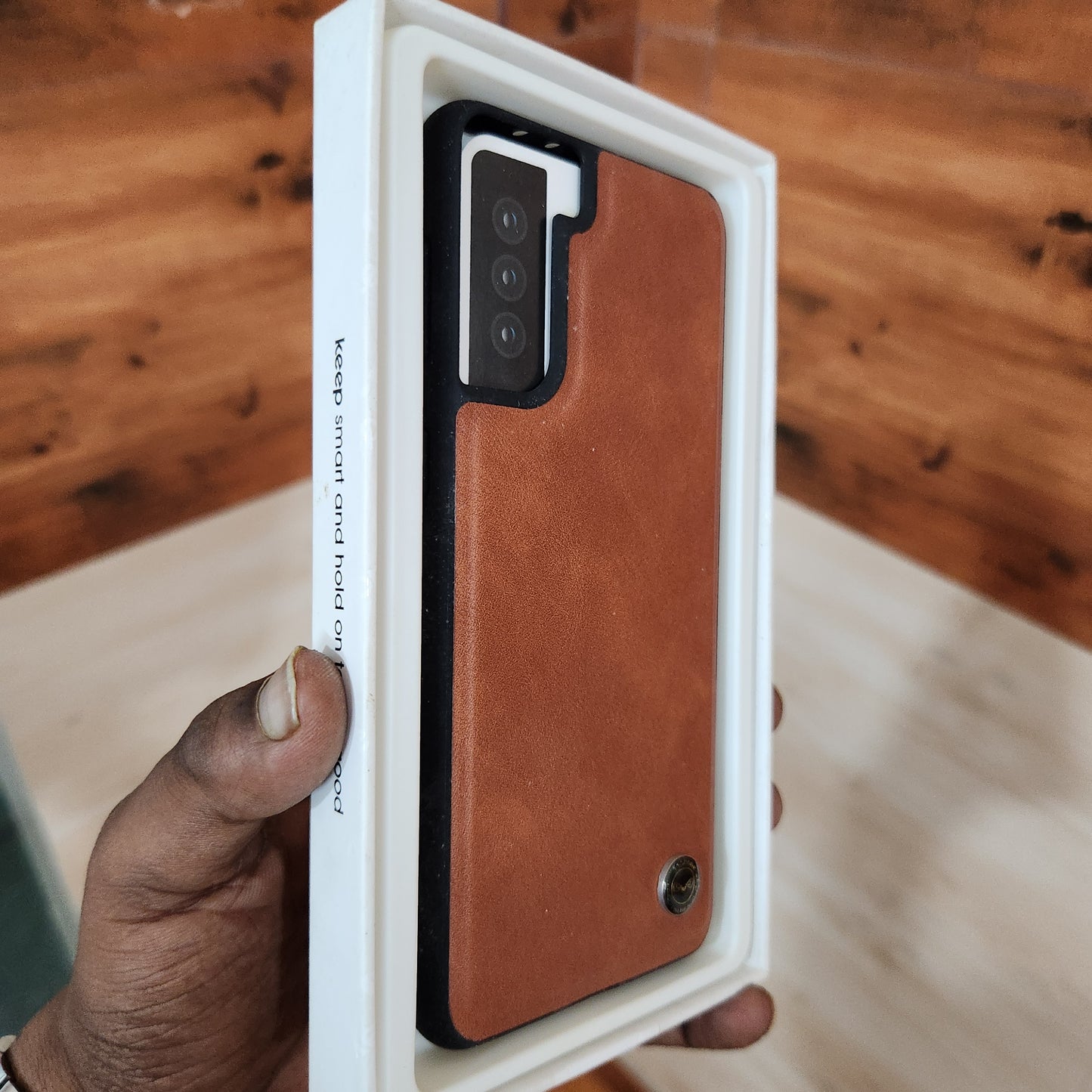 Samsung Galaxy S21 Plus Slim Profile Vegan Leather Case - Brown