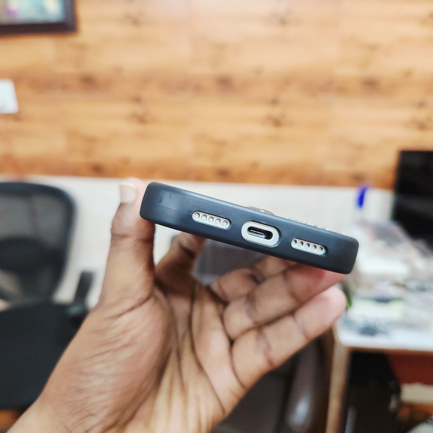 iPhone 17 Pro Leather Case Luxury Dot Pettern with Sports Car Logo - Black