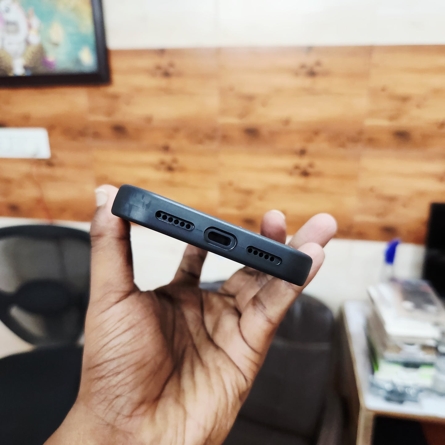 iPhone 17 Pro Max Leather Case with Luxury Sports Car Logo - Black