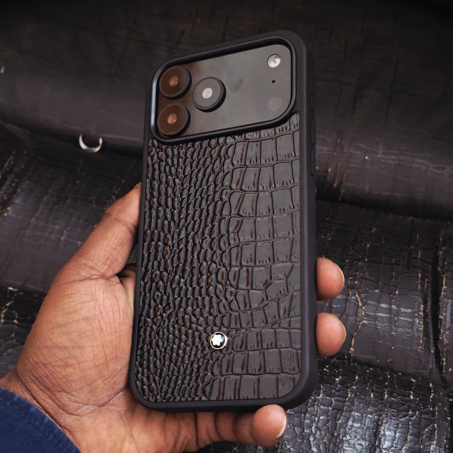 iPhone 17 Pro Max Leather Cover Premium Look Leather Case - Black