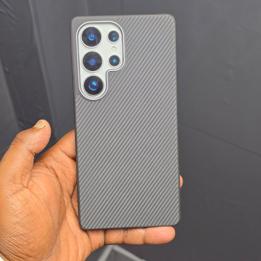 Samsung Galaxy S25 Ultra Carbon Pattern Case - Black
