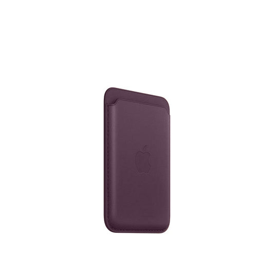 Leather MagSafe Wallet – Slim Magnetic Card Holder for iPhone - Dark Purple