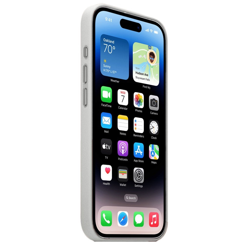 iPhone 16 Pro Max Leather Back Cover Case - Off White