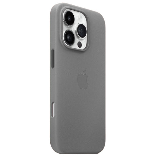 iPhone 16 Pro Max Leather Back Cover Case with MagSafe – Dark Gray