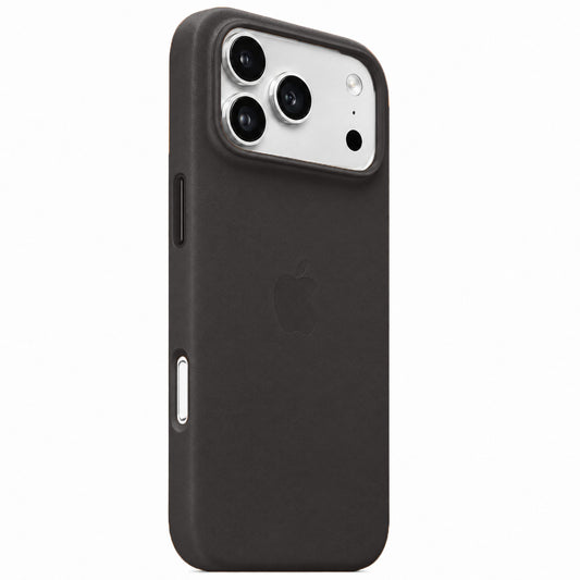 iPhone 17 Pro Max Leather Back Cover Case with MagSafe - Black