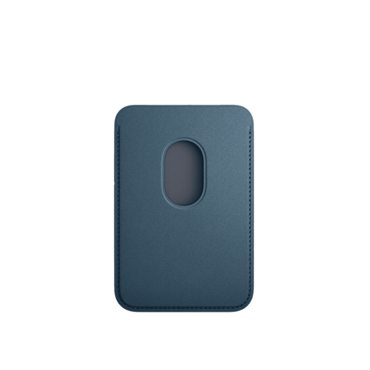 Leather MagSafe Wallet – Slim Magnetic Card Holder for iPhone - Pacific Blue