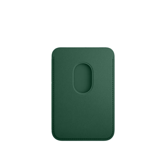 Leather MagSafe Wallet – Slim Magnetic Card Holder for iPhone - Green