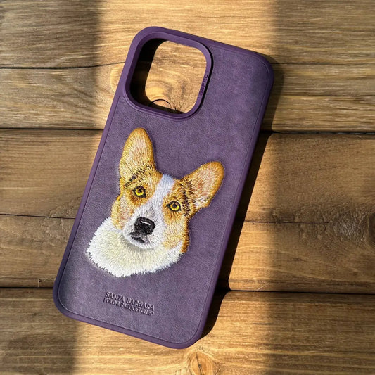 iPhone 14 Pro Santa Barbara Curtis Series Leather Case - Purple