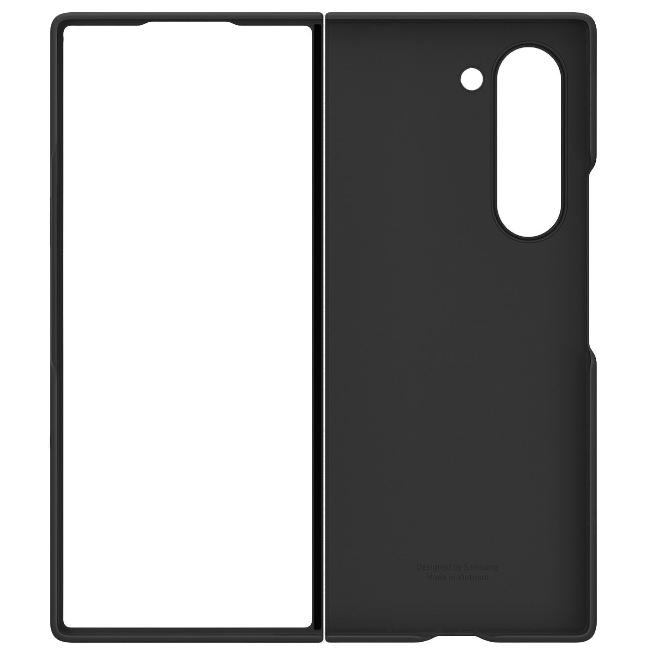 Samsung Galaxy Z Fold7 Skin Feel S Pen Case with Front Glass & Stylus - Black