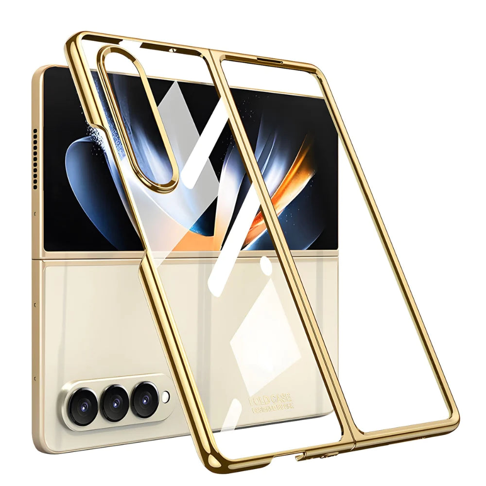 Samsung Galaxy Z Fold Electroplated Chrome Back Cover Gold