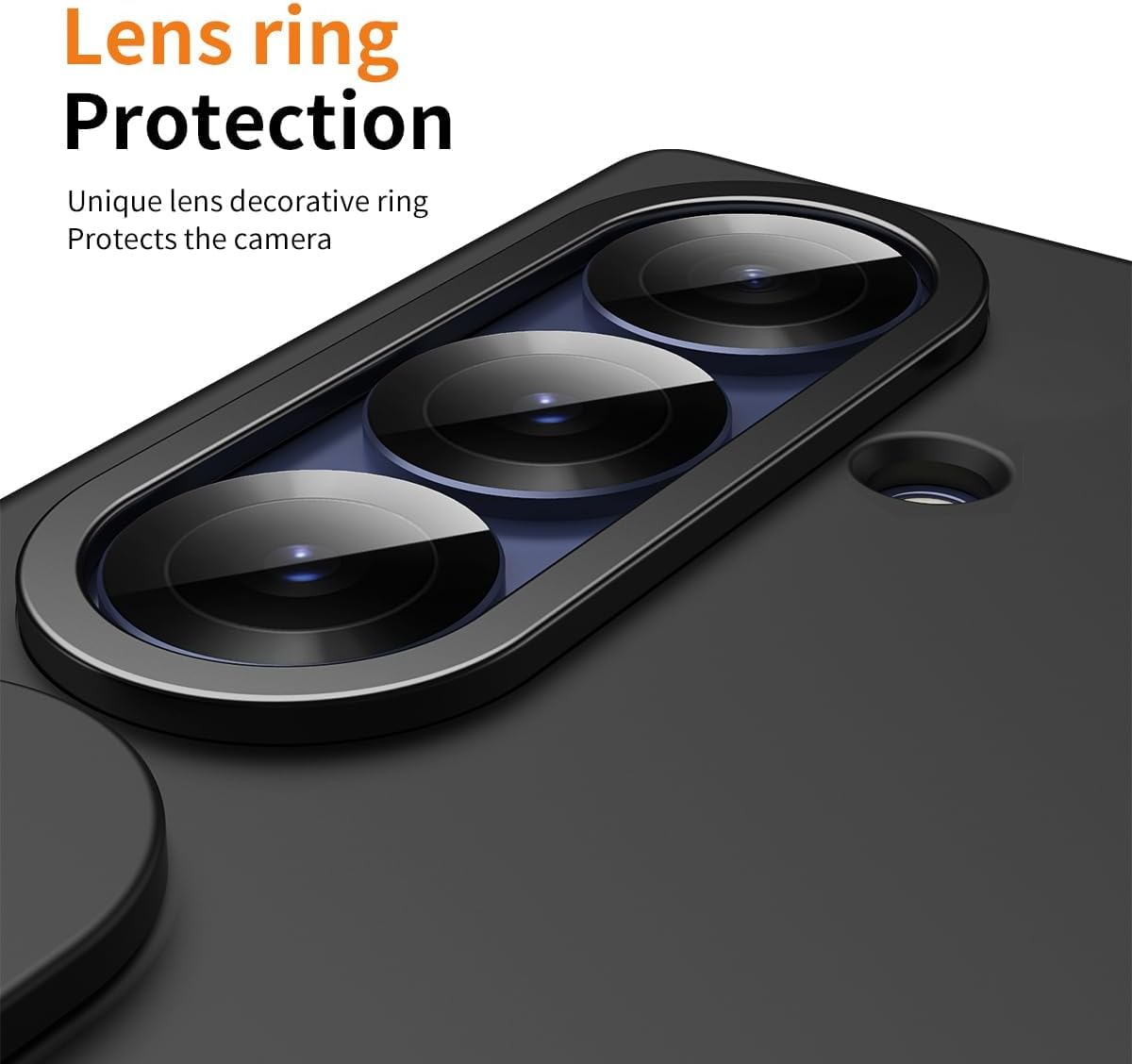 Samsung Galaxy Z Fold7 Skin Feel Case with Silicon Band, Stand & HInge Protection - Black