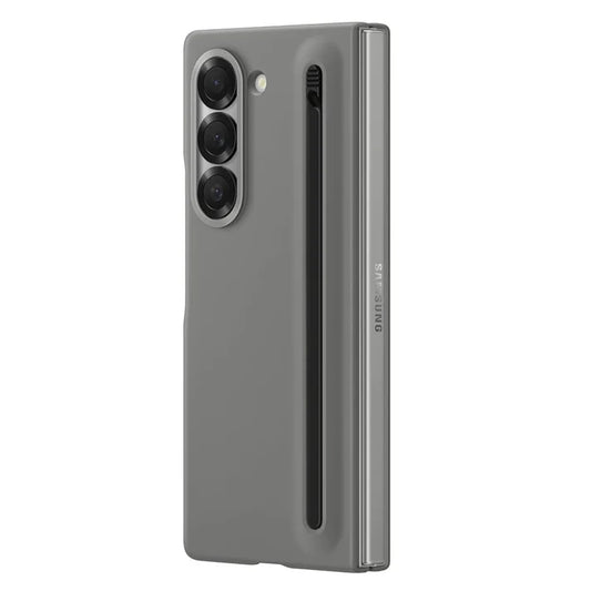 Samsung Galaxy Z Fold 5 Slim Skin Feel S Pen Case with Inbuilt Glass Protection & Stylus- Gray