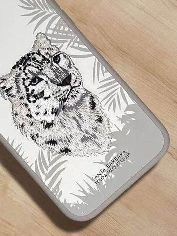 iPhone 15 Pro Savanna Series Santa Barbara Leather Case - White