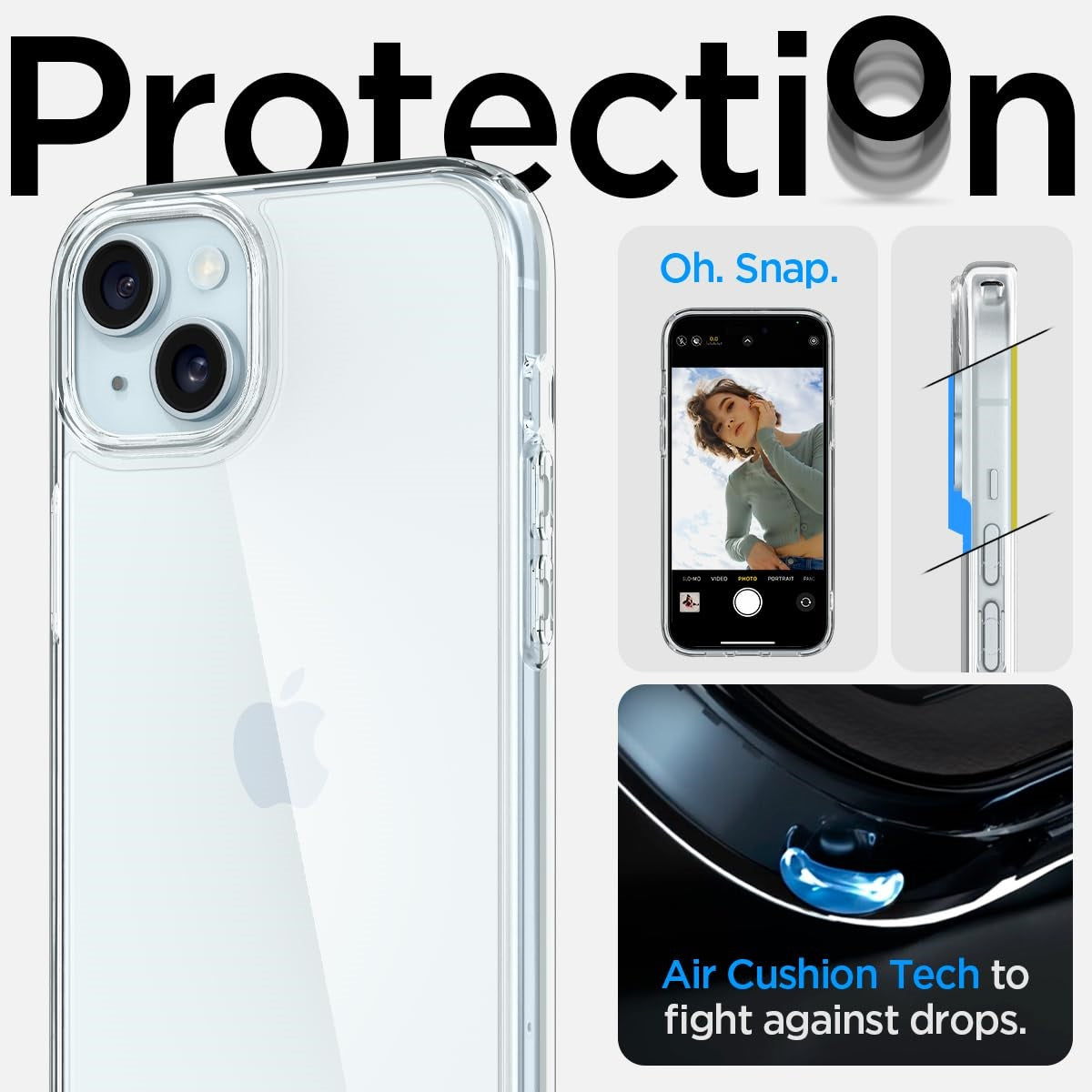 iPhone 15 Hybrid Clear Shockproof Transparent Case