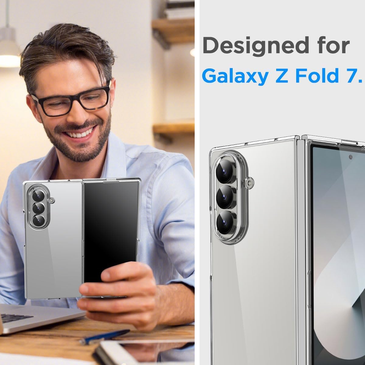 Samsung Galaxy Z Fold7 Cristal Clear Case - Transparent