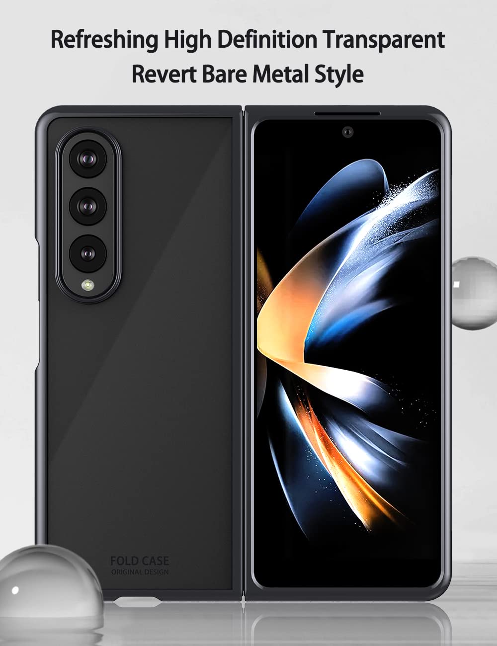 Samsung Galaxy Z Fold 4 Electroplated Chrome Back Cover - Silver