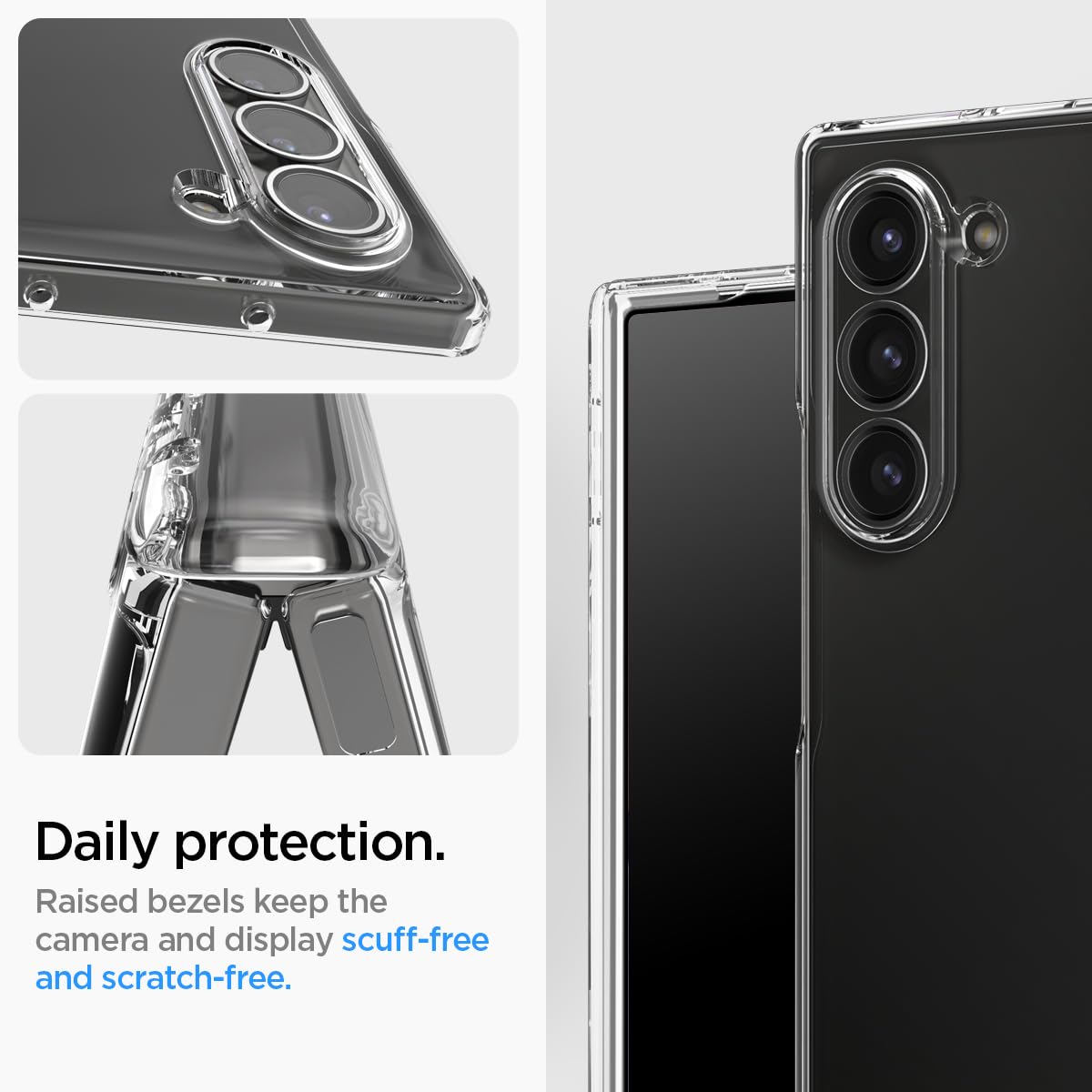 Samsung Galaxy Z Fold7 Cristal Clear Case with Hinge Protection & Front Glass - Transparent