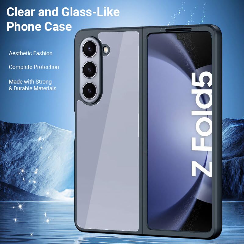 Samsung Galaxy Z Fold 5 Shockproof Case with Folding Protection - Clear