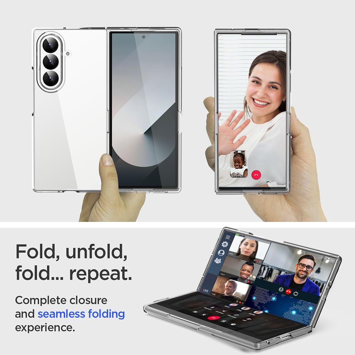 Samsung Galaxy Z Fold7 Cristal Clear Case - Transparent