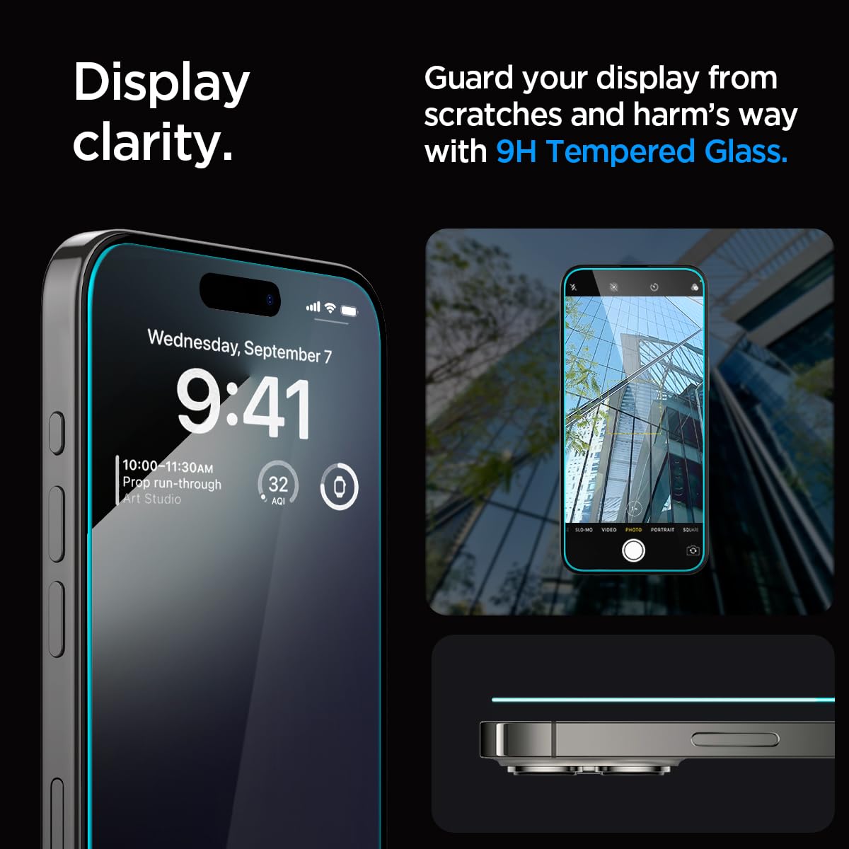 Easy Fit Tempered Clear Glass Screen Protector For iPhone 15 Pro - Pack of 2