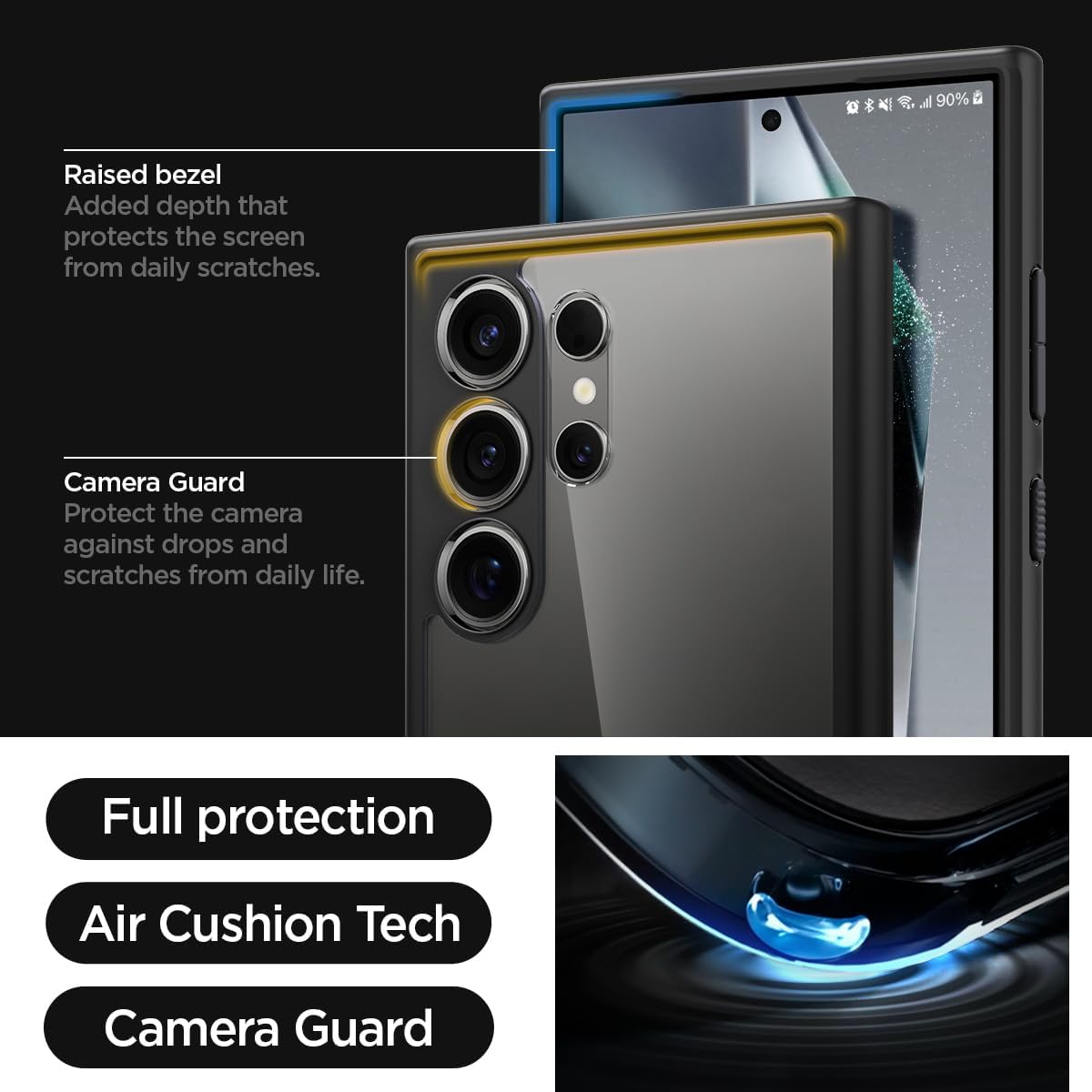 Samsung Galaxy S25 Ultra Hybrid Black Boarder Shockproof Case - Magsafe