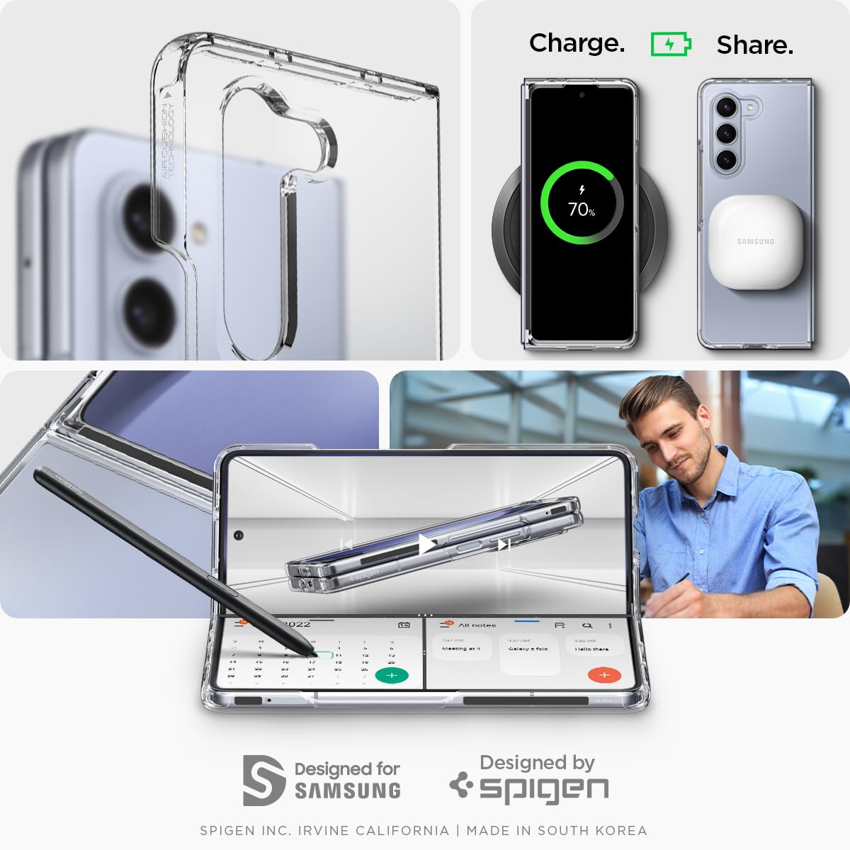 Samsung Galaxy Z Fold 5 Cristal Clear Slim Fit Case - Transparent