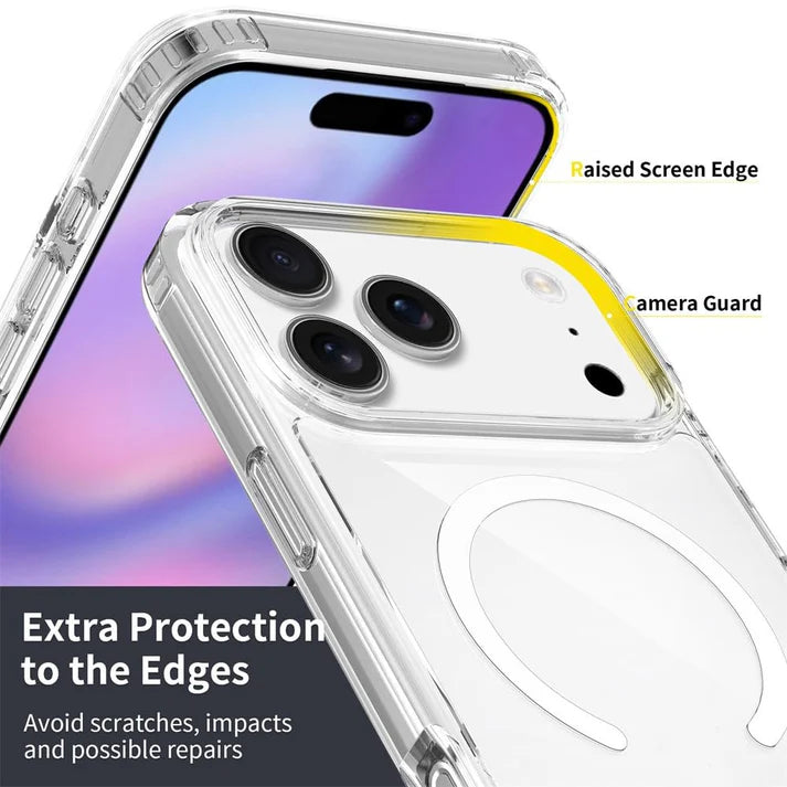 iPhone 17 Pro Max Anti Yellowing Cristal Clear Transparent Case with Magsafe
