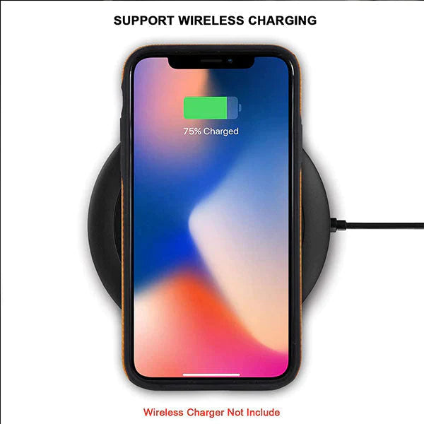 iPhone 13 Pro Classic PU Leather Case with Logo Cut - Blue