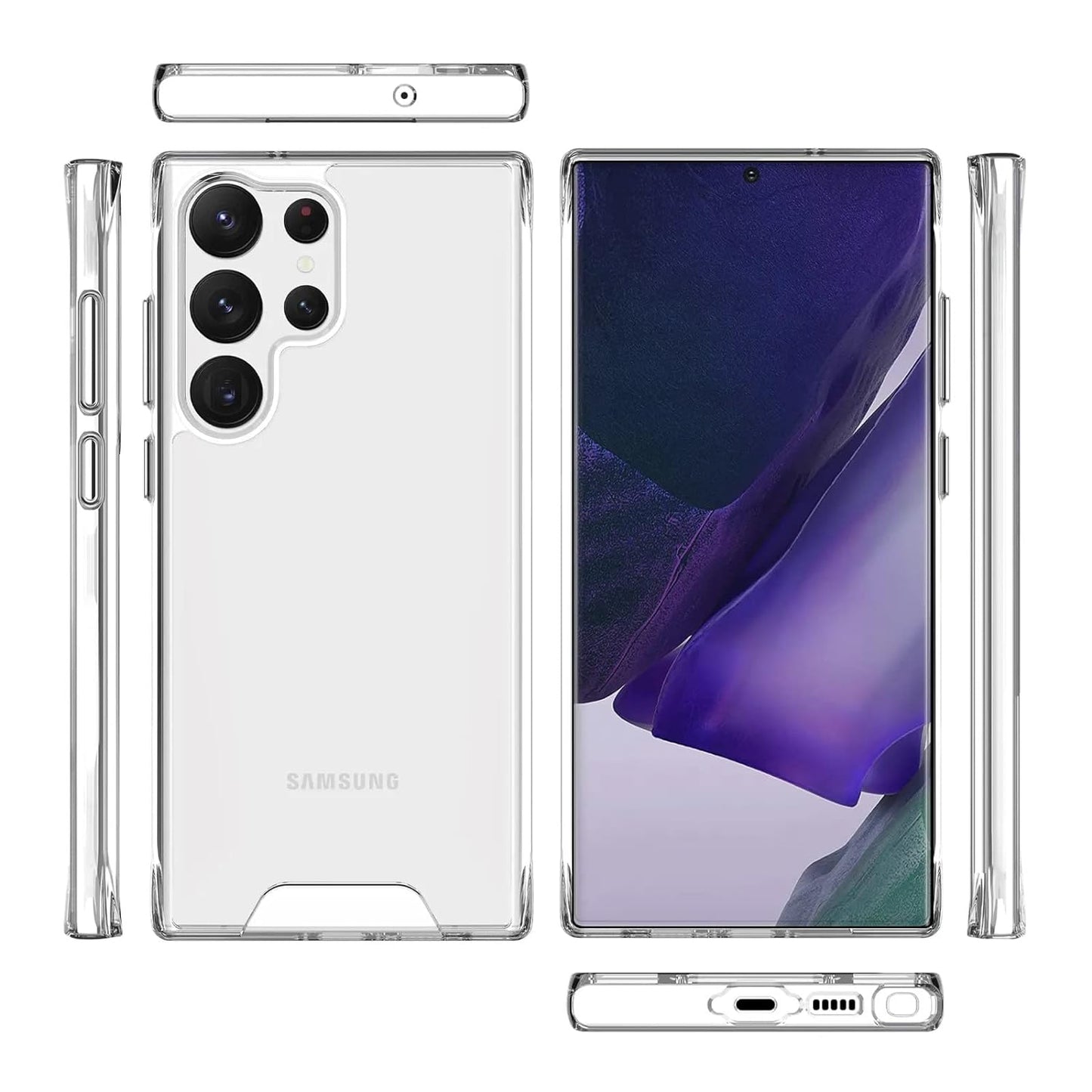 Samsung Galaxy S23 Ultra Shockproof Hybrid Space Case - Transparent