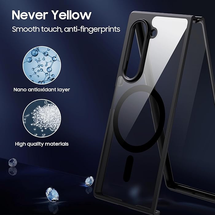 Samsung Galaxy Z Fold 5 Clear Shockproof Protection Case with Magsafe - Clear