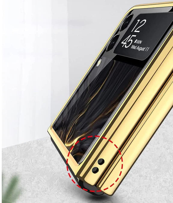 Samsung Galaxy Z Flip 5 Lion Pattern Glass Case