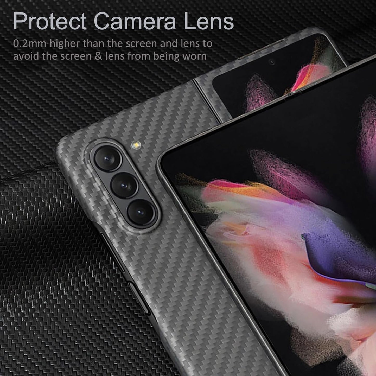 Samsung Galaxy Z Fold 6 Piblue Carbon Fiber Case - Purple