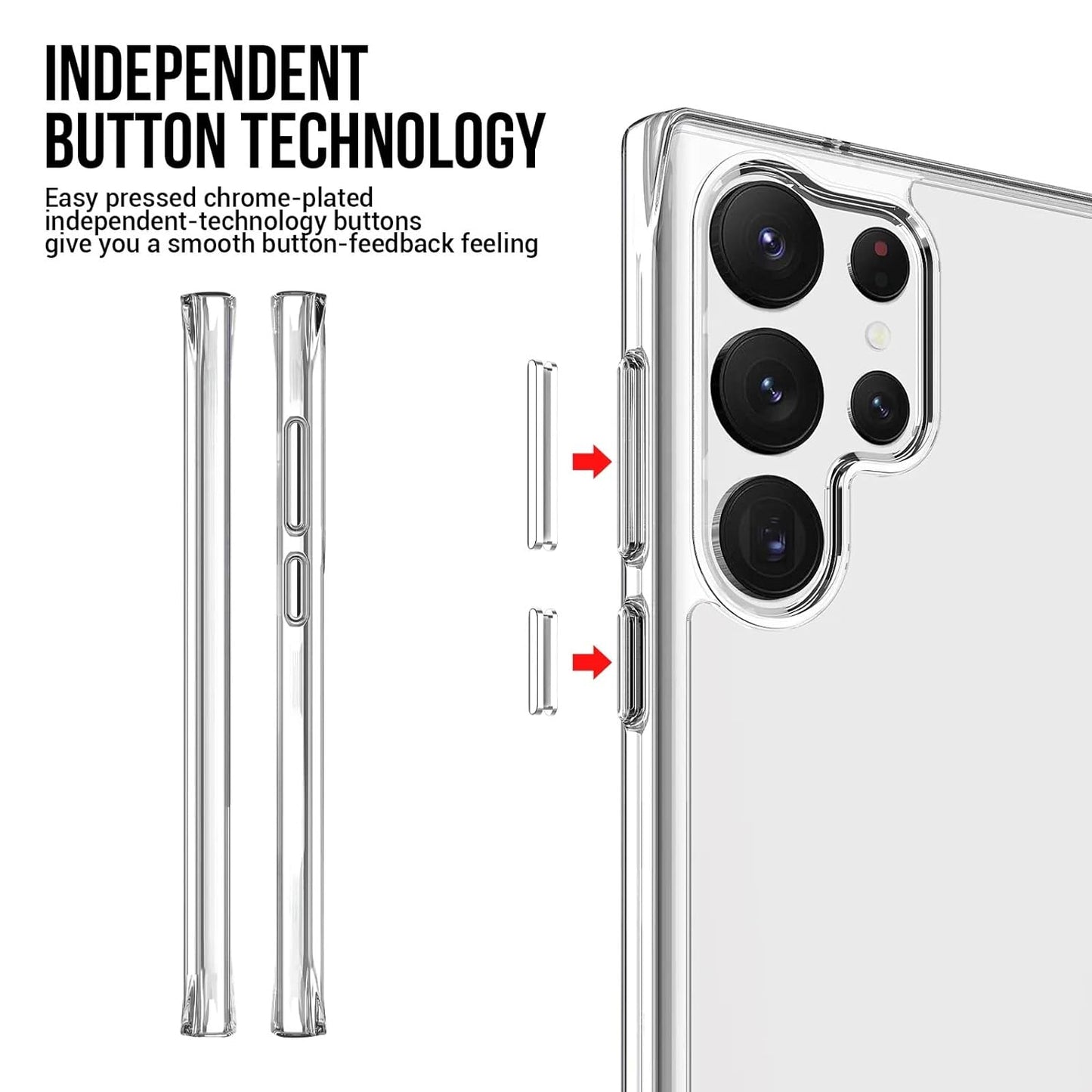 Samsung Galaxy S23 Ultra Shockproof Hybrid Space Case - Transparent