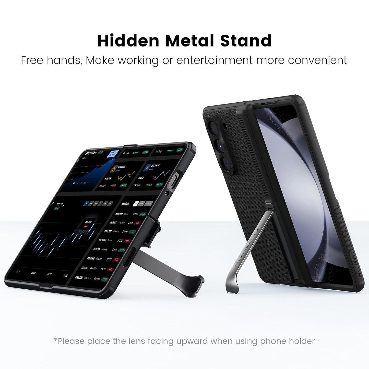 Samsung Galaxy Z Fold5 Nillkin Super Frosted Shield Fold Bracket Version Matte Case - Black