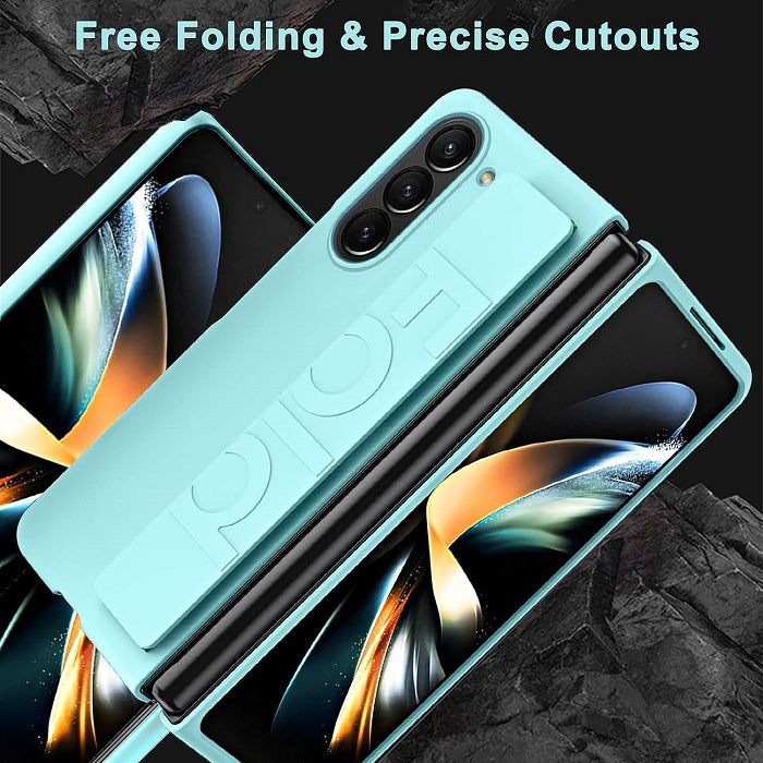Samsung Galaxy Z Fold 5 Slim Case with Hand Strap Designed-Mint