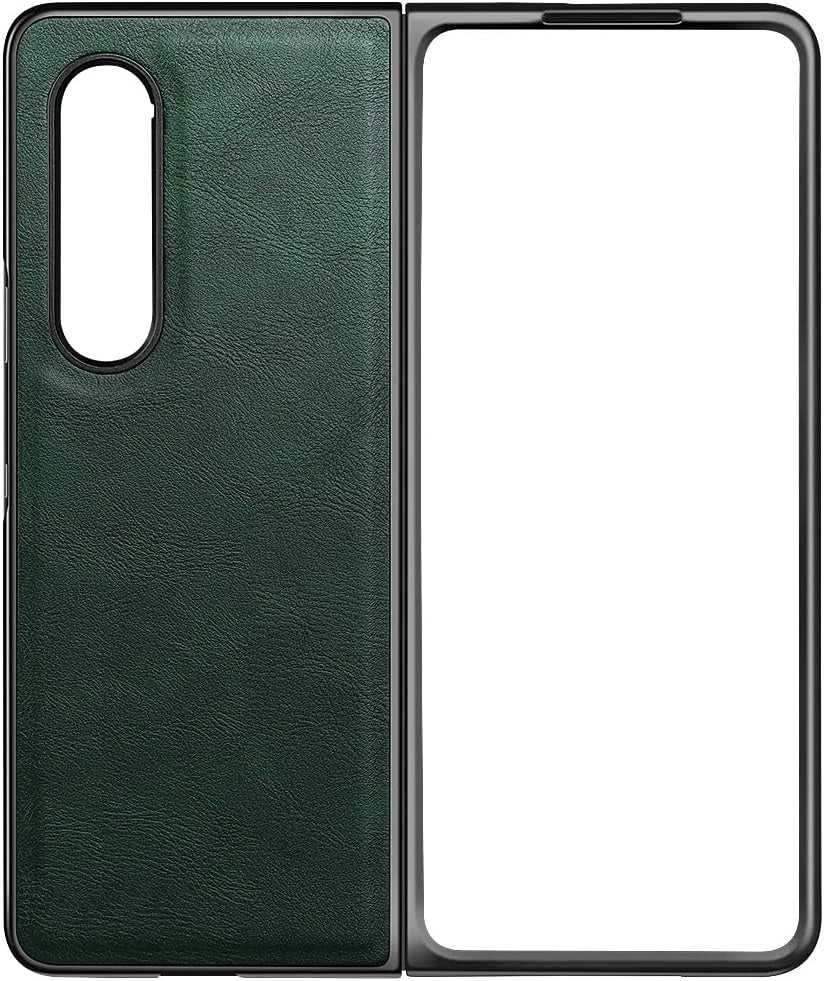 Samsung Galaxy Z Fold 4 Leather Case Simple Sleek Protection - Green