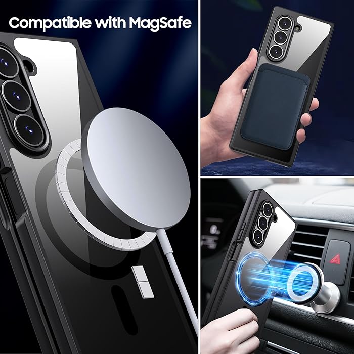 Samsung Galaxy Z Fold 5 Clear Shockproof Protection Case with Magsafe - Clear