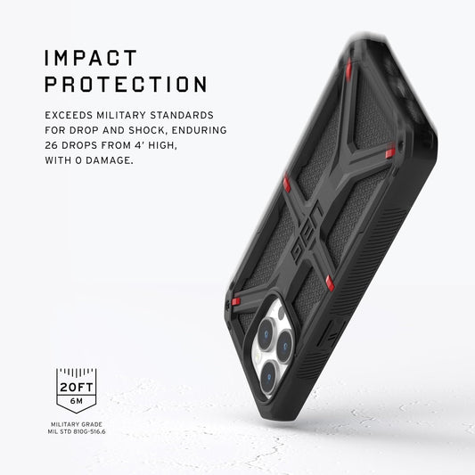 iPhone 15 UAG Monarch Rugged Armour Premium Protective Kevlar Case - Black
