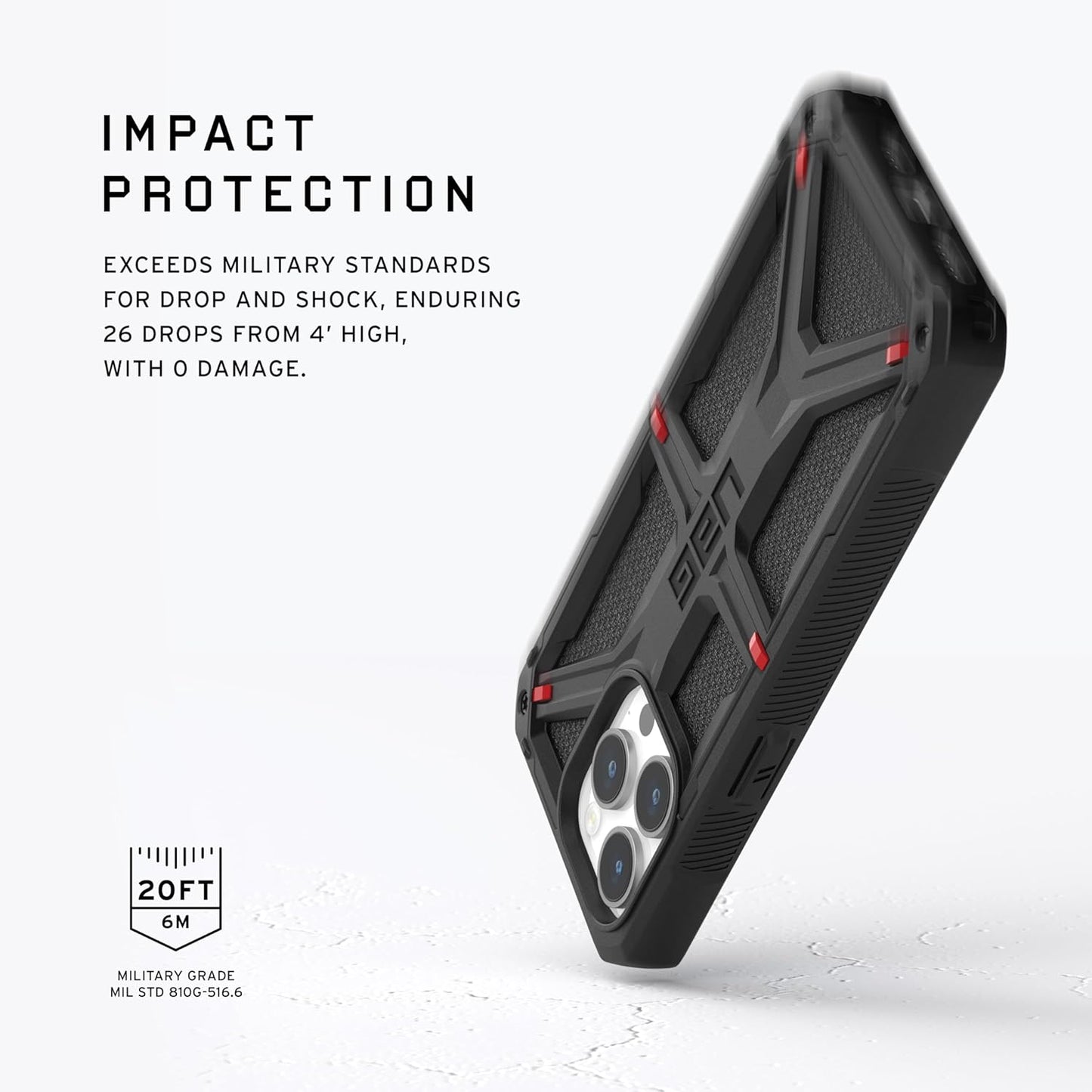 iPhone 15 Pro Max UAG Monarch Rugged Armour Premium Protective Kevlar Case - Gray