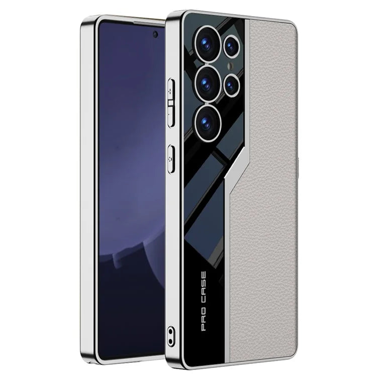 Samsung Galaxy S25 Ultra GKK Vertical Leather Pro Case with Shine Soft Shell Back Cover