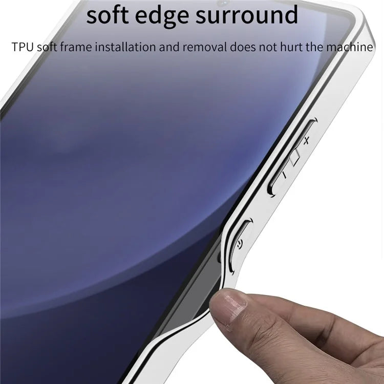 Samsung Galaxy S25 Ultra GKK Vertical Leather Pro Case with Shine Soft Shell Back Cover